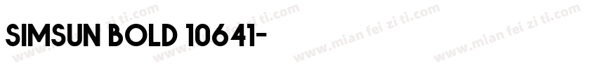 simsun bold 10641字体转换